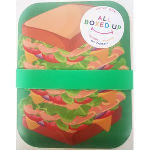 All Boxed Up Eco Friendly Lunch Box - Green/Yellow Sandwich